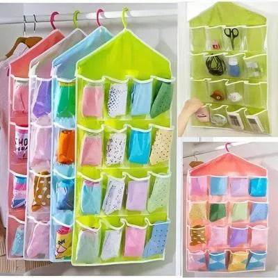 16 Pocket Wardrobe Storage Organizer Hanging Bag