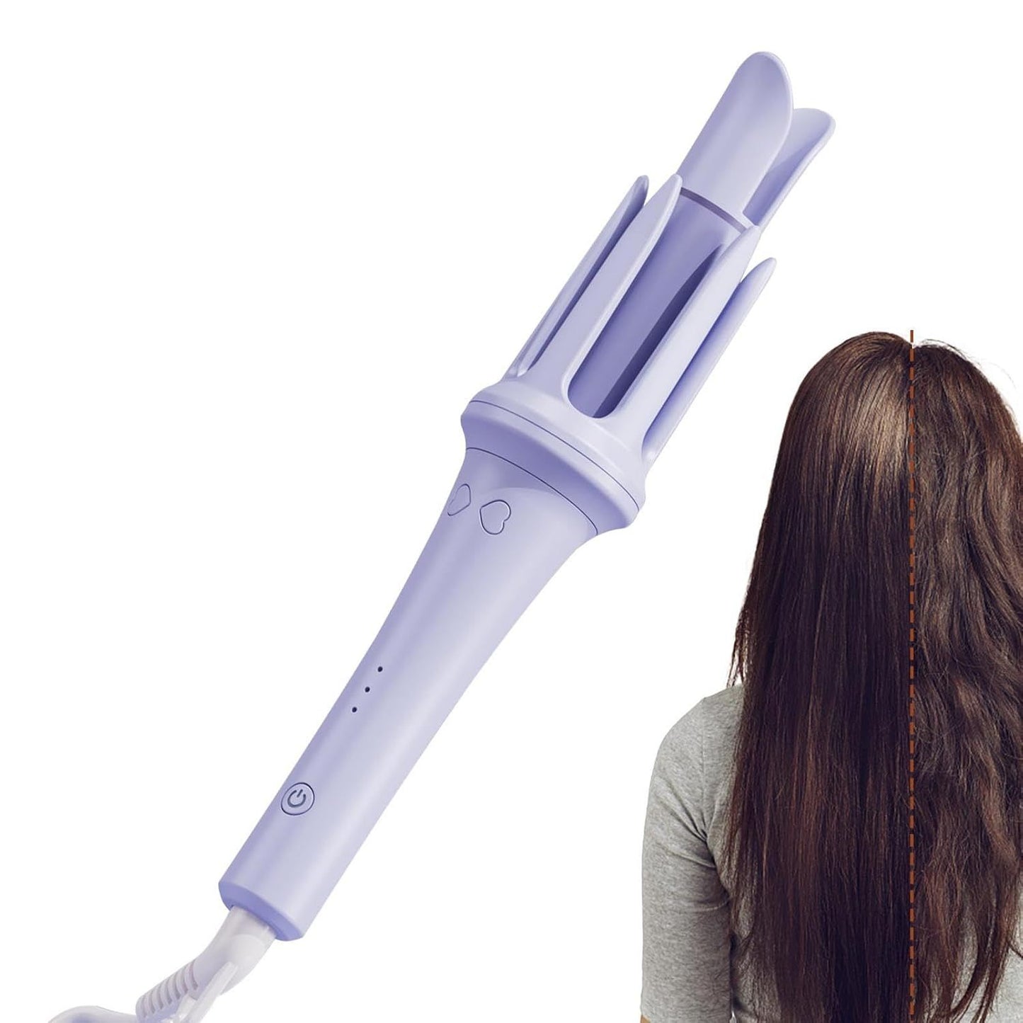 Automatic Rabiya Mart curling iron with a sleek barrel, ready to create smooth, bouncy curls effortlessly.