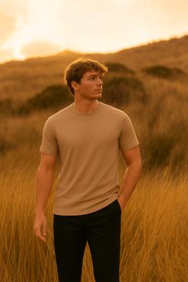 Beige Regular Fit T-Shirt for Everyday Comfort EW-000279