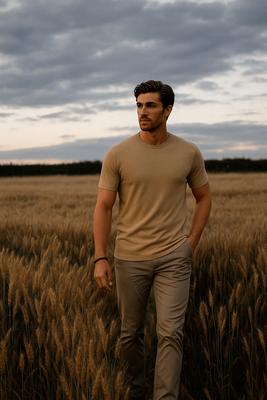 Beige Regular Fit T-Shirt for Everyday Comfort EW-000279