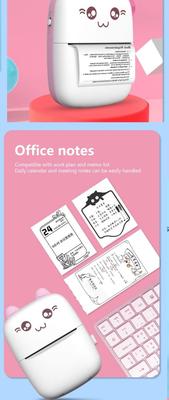 Portable Wireless Mini Thermal Bluetooth Printer – Instant Inkless Printing in Blue