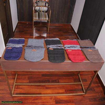 Unisex Beanie Wool Cap With Neck Warmer