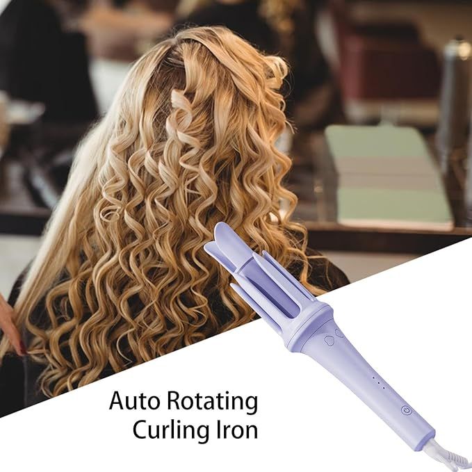 Automatic Rabiya Mart curling iron with heated barrel and ergonomic handle for easy, salon-quality curls.