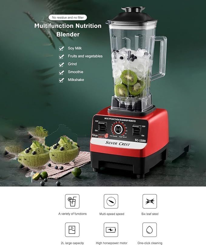 Silver Crest electric mixer with meat grinder attachment, featuring a sleek design and multiple accessories for versatile kitchen use.